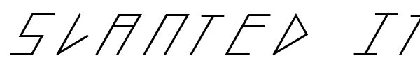 Slanted Italic Shift font preview